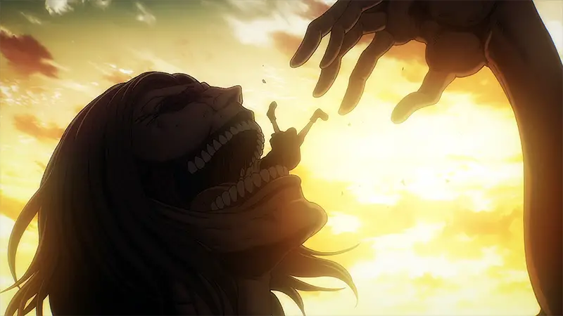 wall breach in aot was best part in first episode where after Eren's mother eaten alive