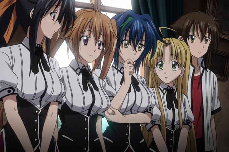 Highschool DXD is extreme ecchi anime with lewdness