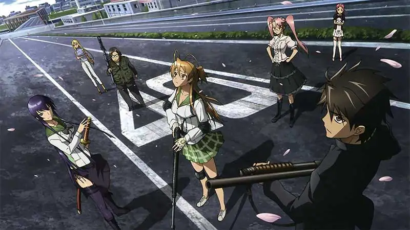 highschool of the dead is best action and lewd anime