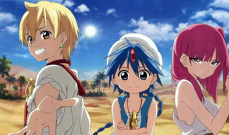 Magi is about finding treasure from a dungeon in arabian style