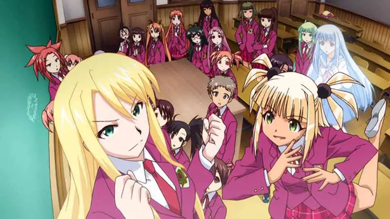 Negima!? features a biggest anime harem with female sutdents