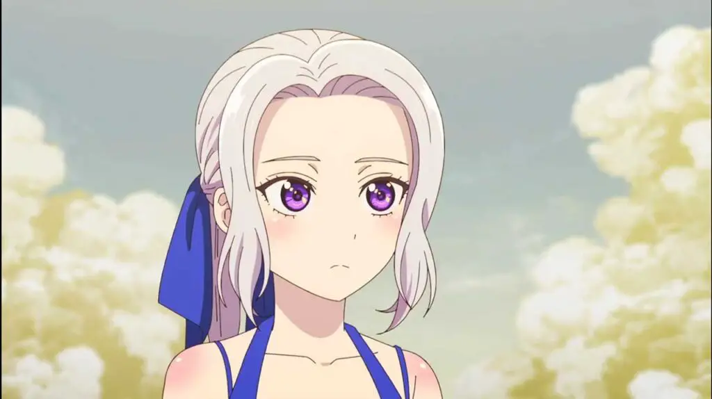 Shino from girlfriend girlfriend is intellectual white haired girl