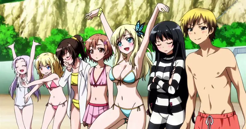 Haganai is an old but marevelous ecchi anime with no action