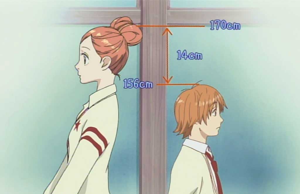 risa from lovely complex is tall than male mc