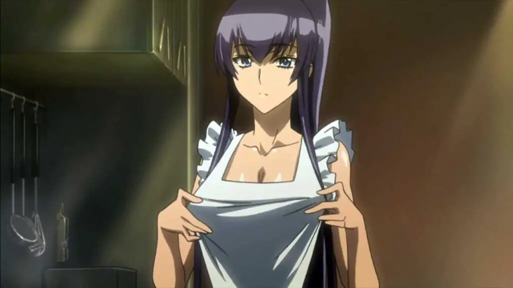 Saeko from high school of the dead is tall serious and beautiful anime girl