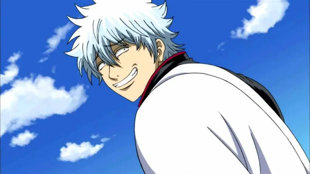Gintoki from Gintama is careless anime protagonist with white locks