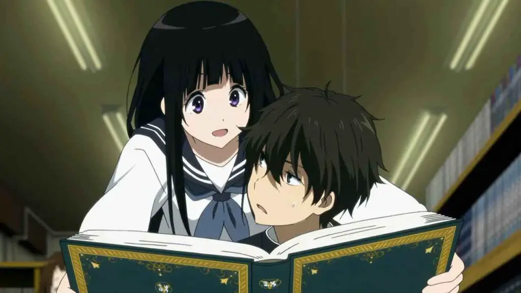 Hyouka is mystery romance anime staged in high school
