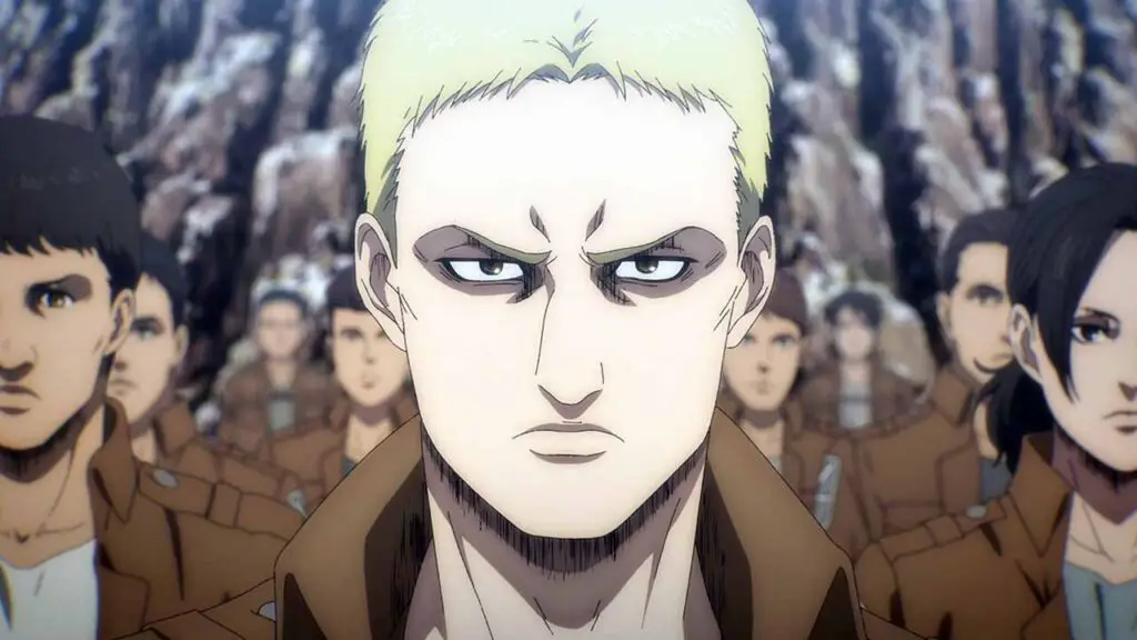 Reiner of aot is the legendary anti villain struggling with his own morals