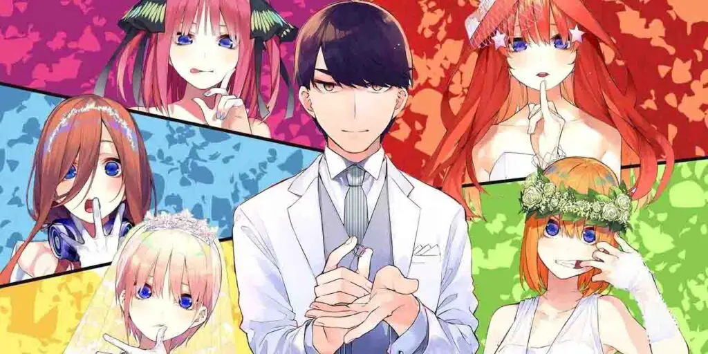 The Quintessential Quintuplets is harem romance staged in school settings