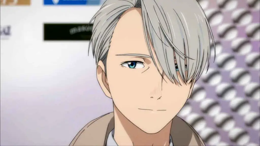 Victor Nikiforov is beautiful white haired anime character from Yuri on ice