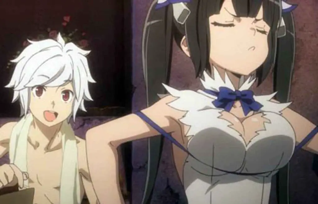 Danmachi is fantasy action anime with explicit dressing