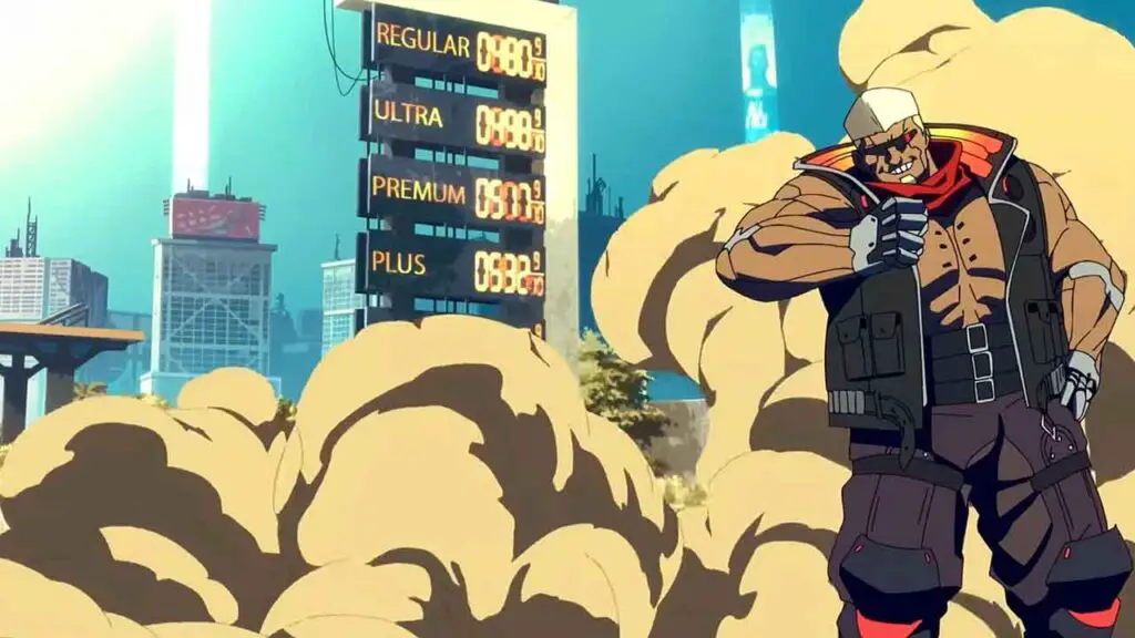 Maine from cyberpunk edgerunners is towering anime character